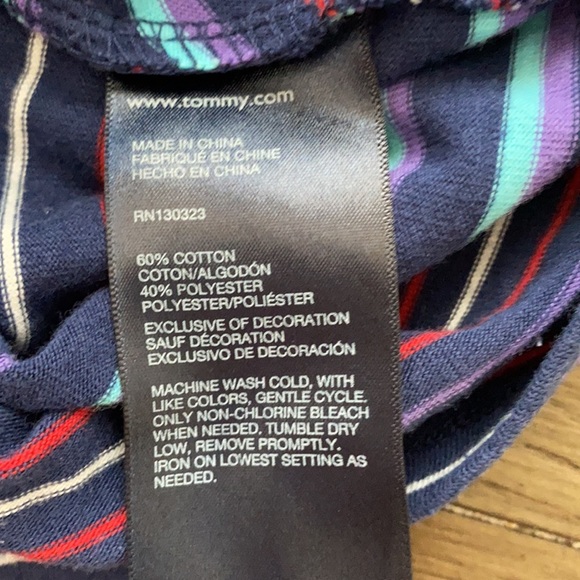 Girls Tommy Hilfiger striped twist tie top - Picture 4 of 4